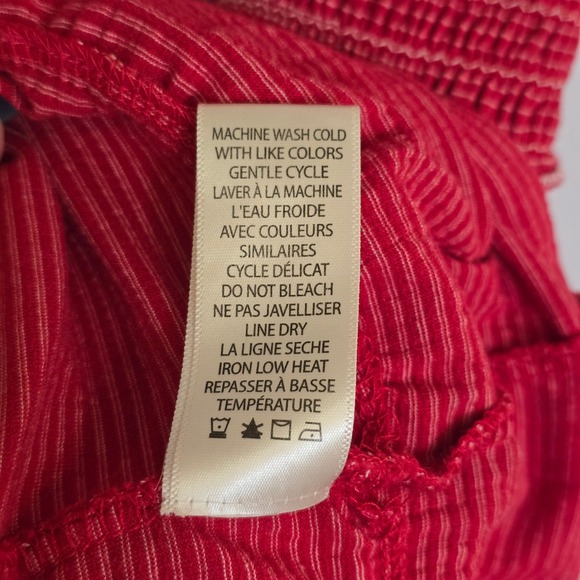 Max Studio Red White Striped Smocked Tiered Ruffle Coastal Mini Sun Dress Jr. XL - Picture 8 of 9